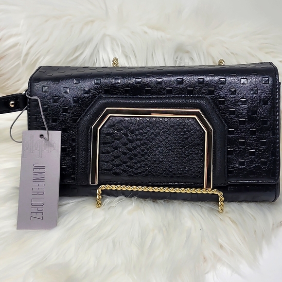 Jennifer Lopez Handbags - 🆕️🆑 JENNIFER LOPEZ WRISTLET Adriana Clutch Animal Print Inside Zip Side Pocket